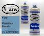 Preview: Ford, Parisblau Metallic, 2 / XSC1900C: 400ml Sprühdose + 400ml Klarlack - Set, von ATW Autoteile West.